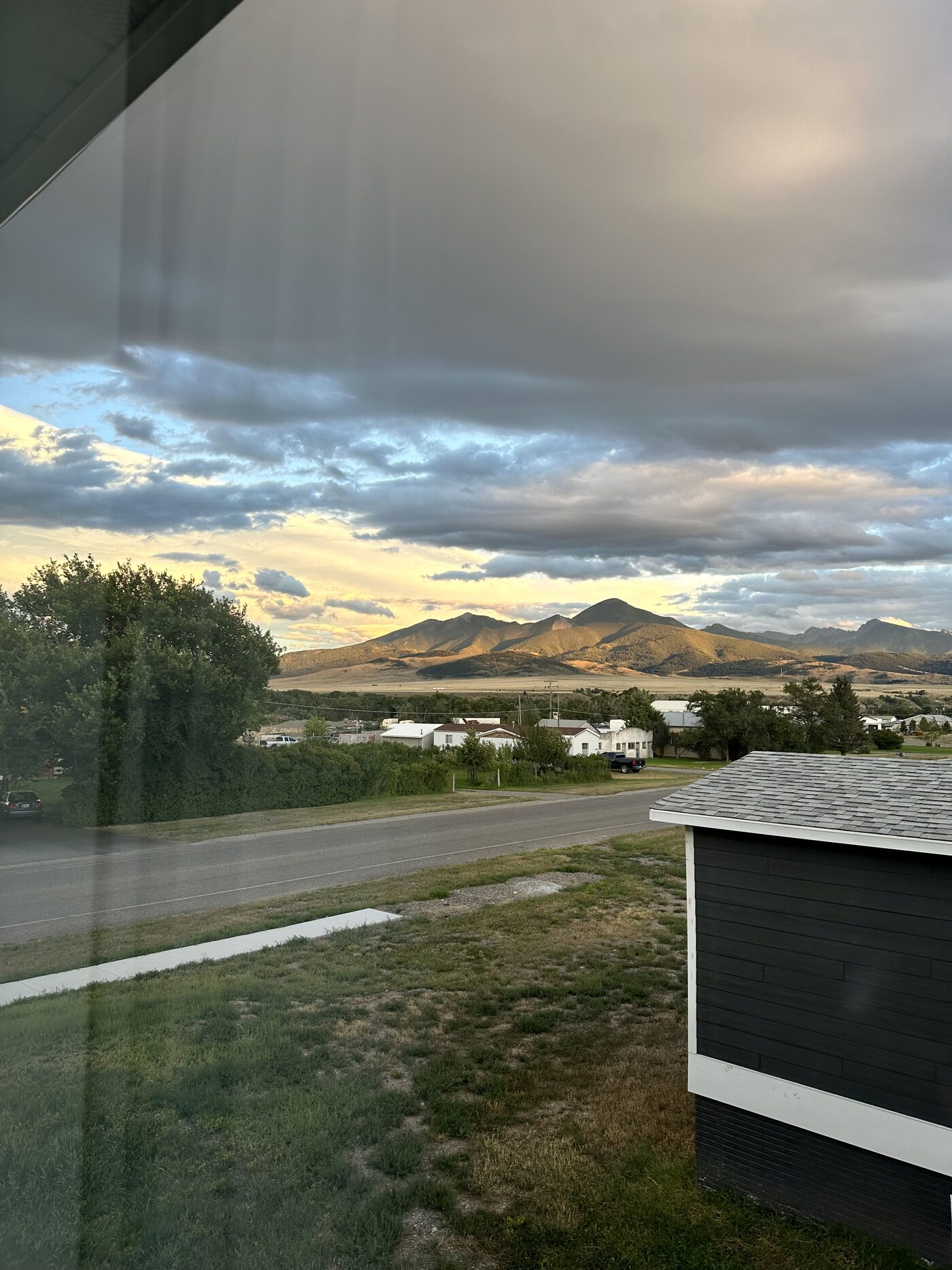 Mountain view from a guest bedroom window